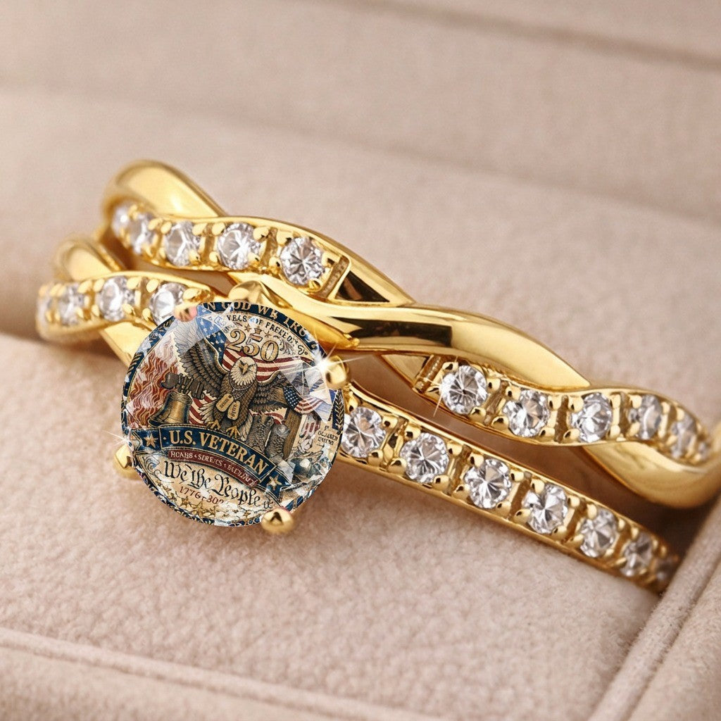 Veteran Eagle Dome Ring