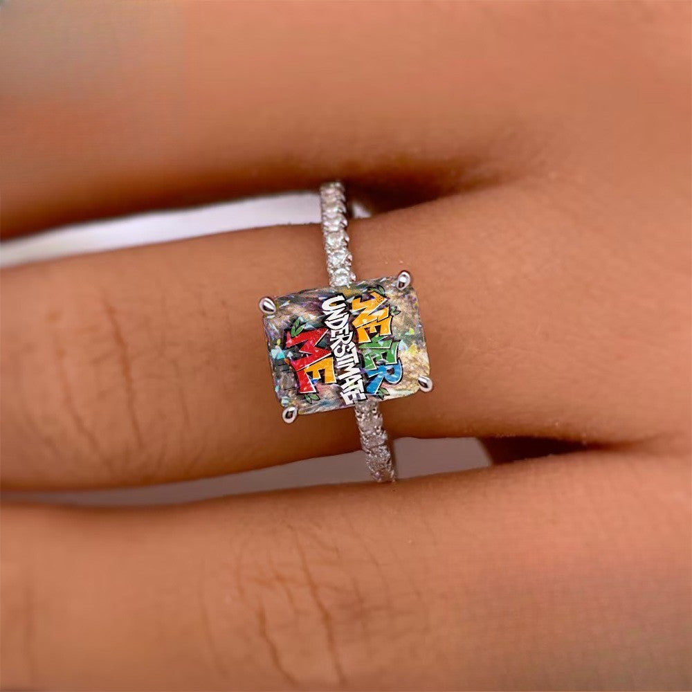 Never Underestimate Me Square Ring