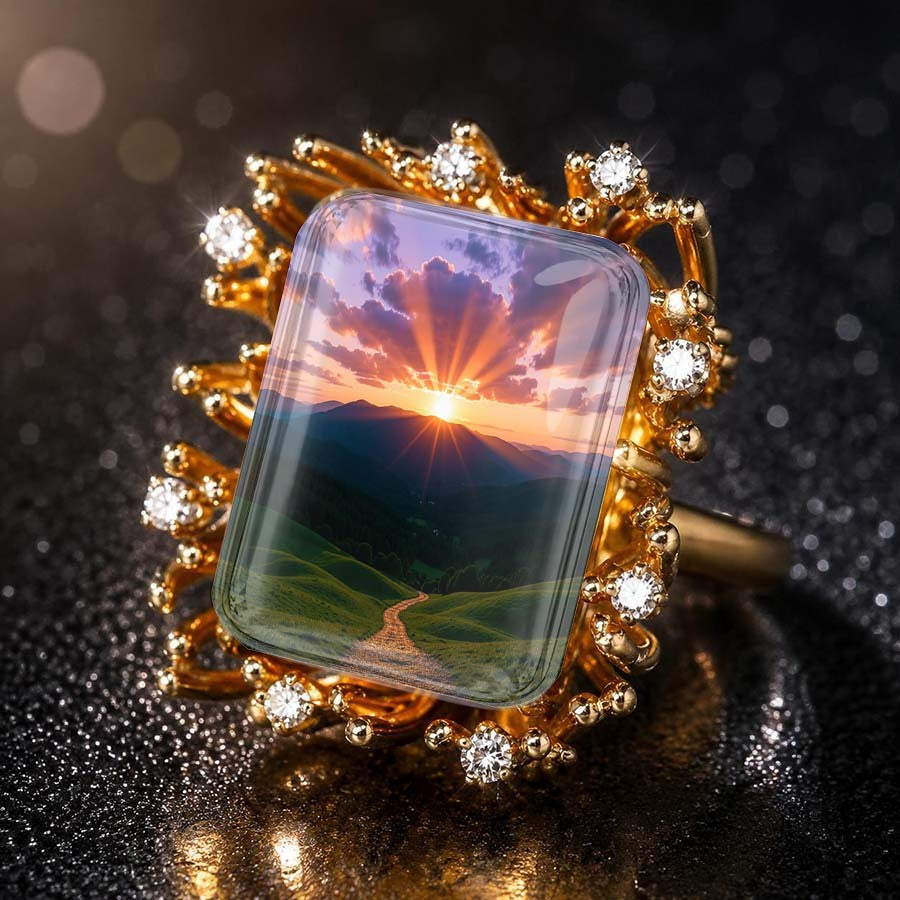 Sunrise Valley Square Ring
