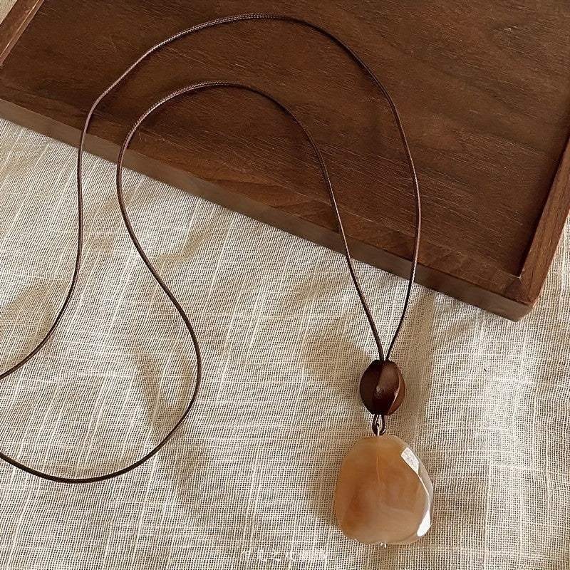 Ombre Resin Pendant Necklace