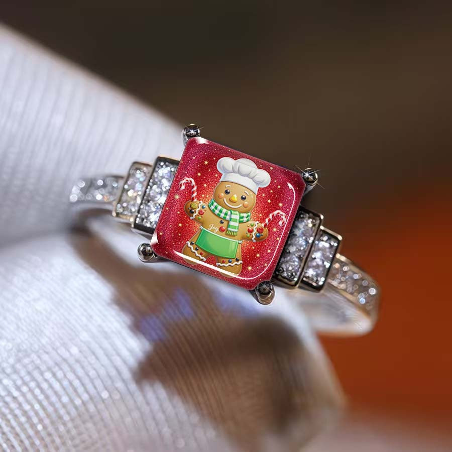 Chef Gingerbread Square Ring