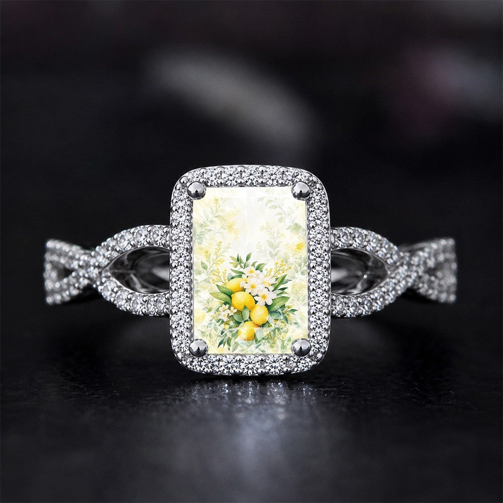 Lemon Bouquet Square Ring