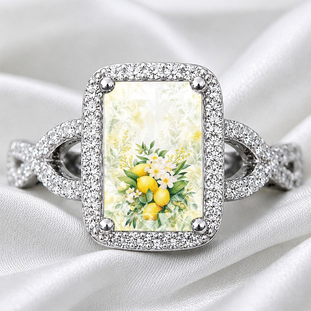 Lemon Bouquet Square Ring