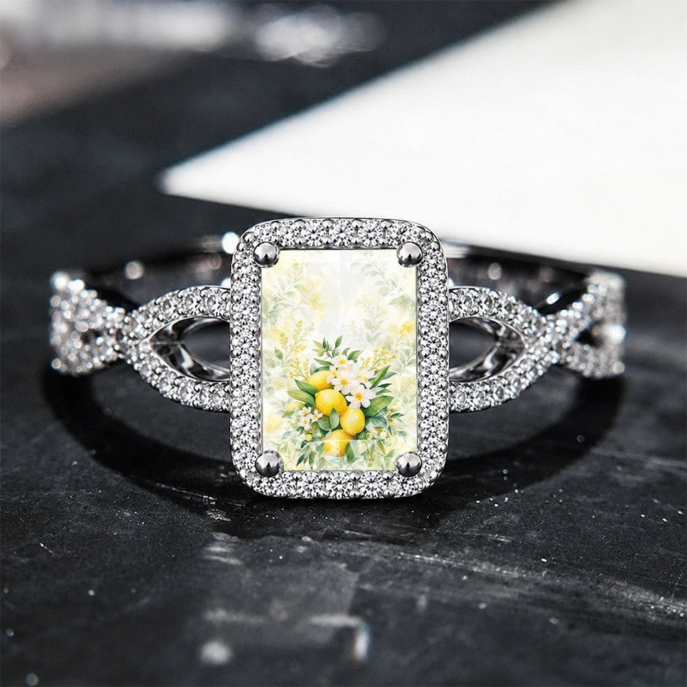 Lemon Bouquet Square Ring