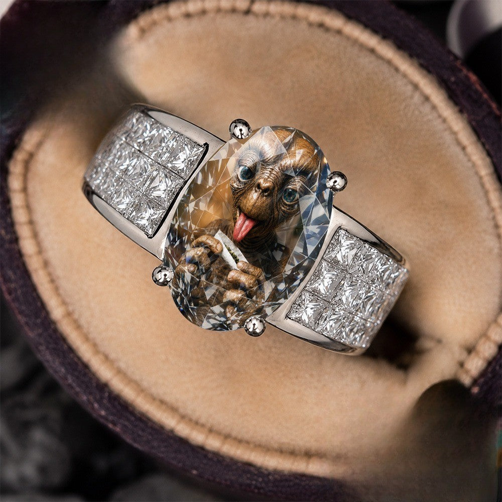 Crystal Face Statement Ring