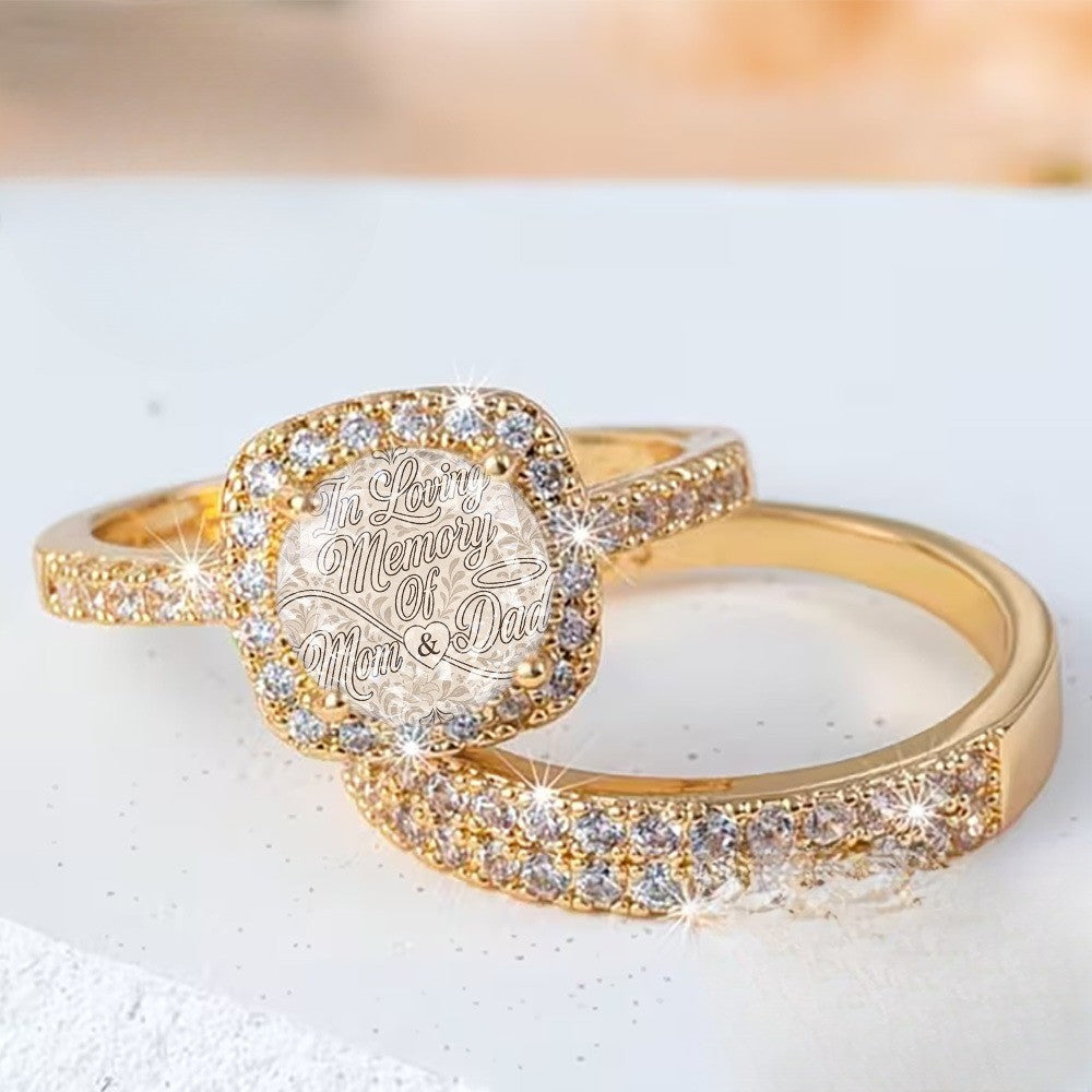 In Loving Memory Square Ring Set