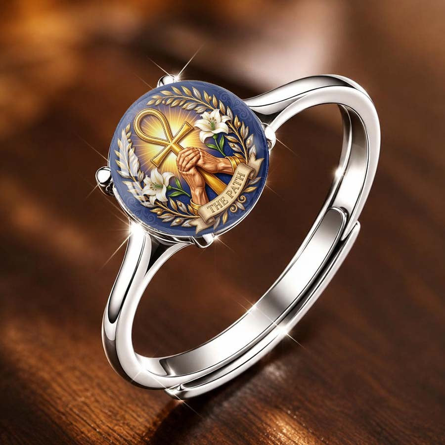 Ankh & Lily Statement Ring