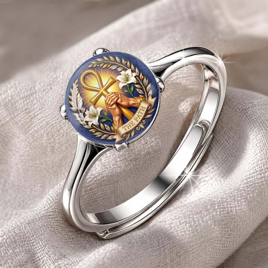 Ankh & Lily Statement Ring