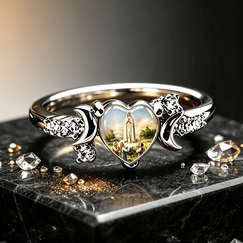 Religious Icon Heart Ring