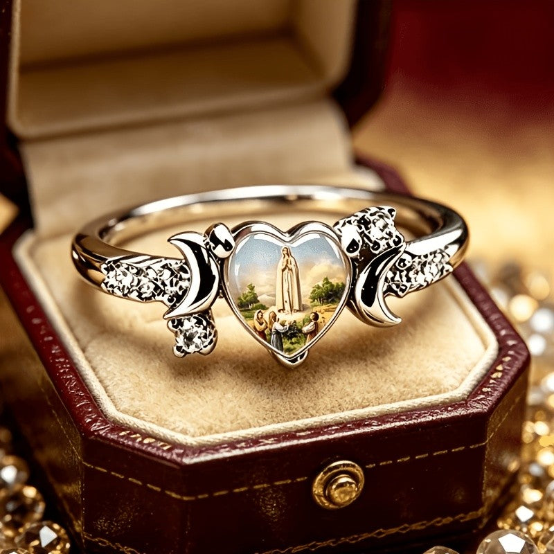 Religious Icon Heart Ring