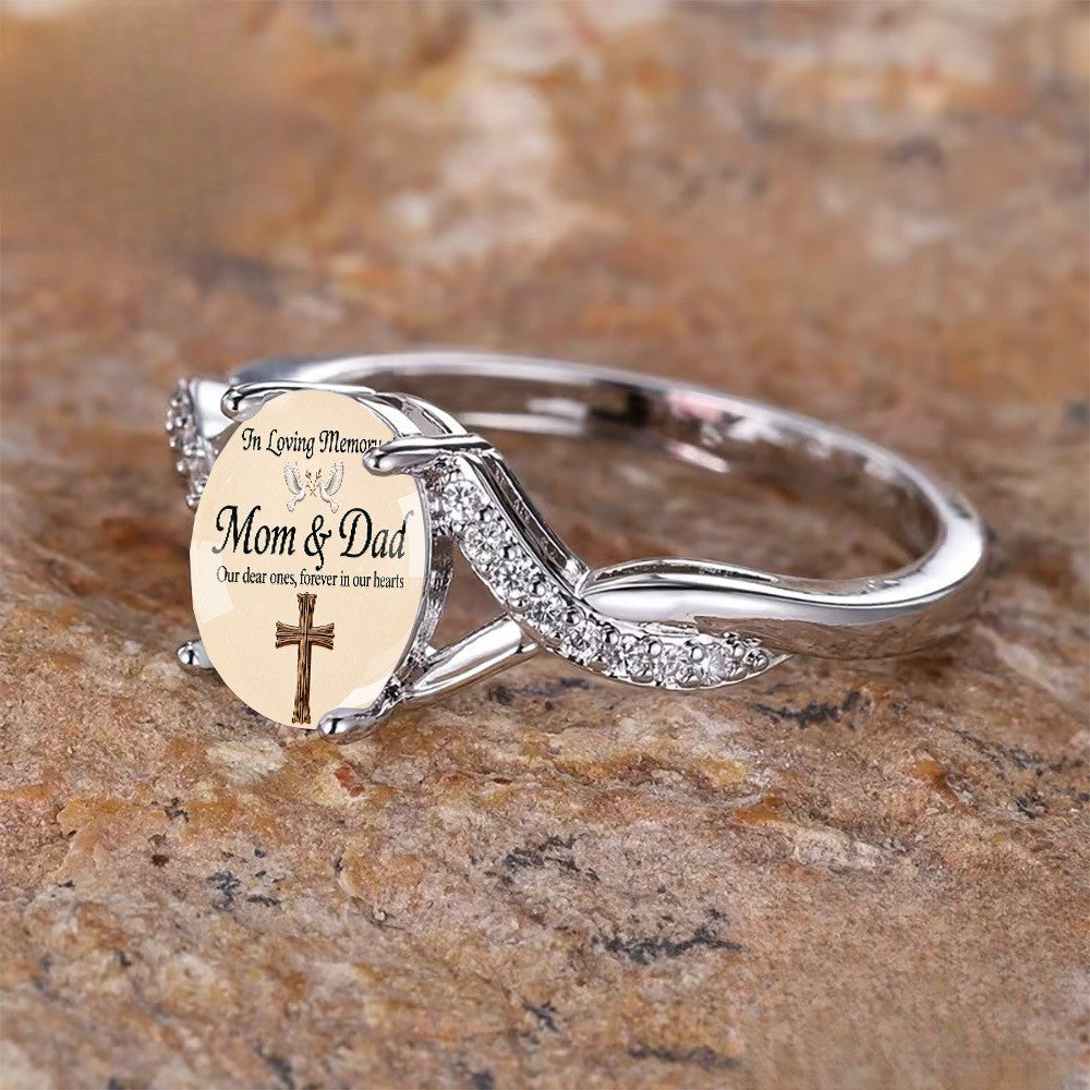 Cross Memorial Twisted Ring
