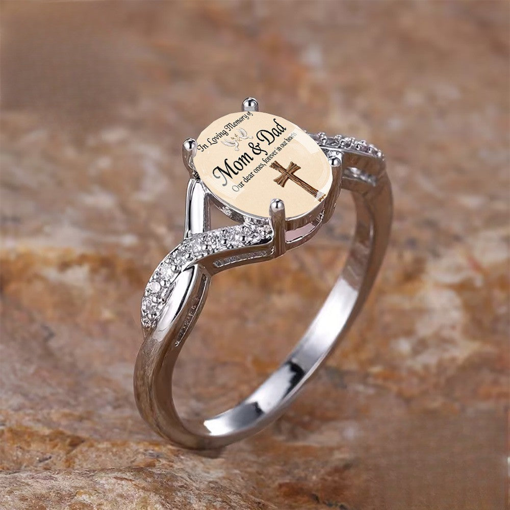 Cross Memorial Twisted Ring