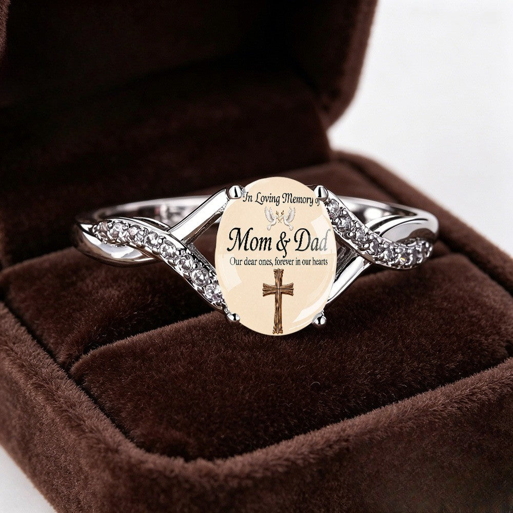 Cross Memorial Twisted Ring