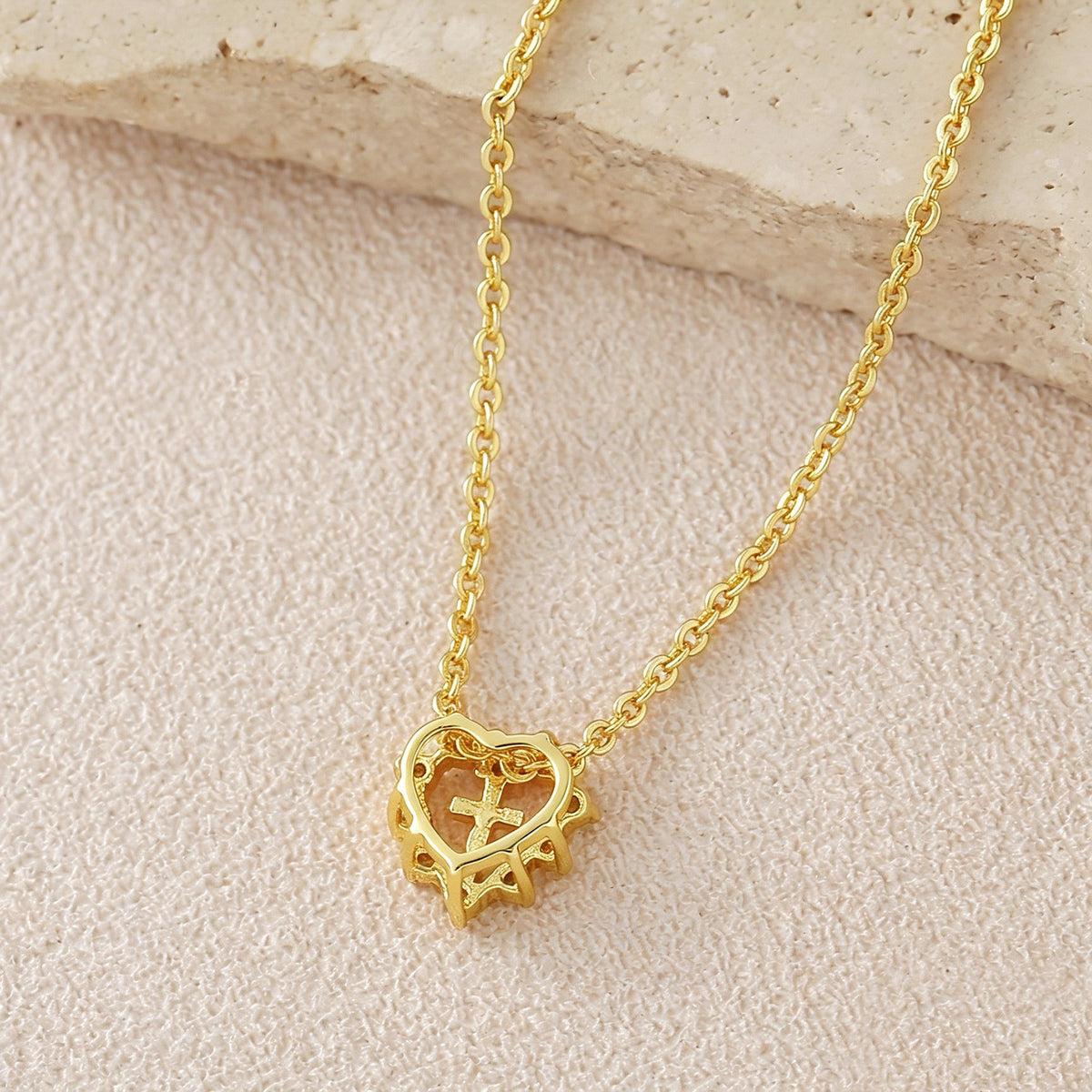 Cross Heart Necklace