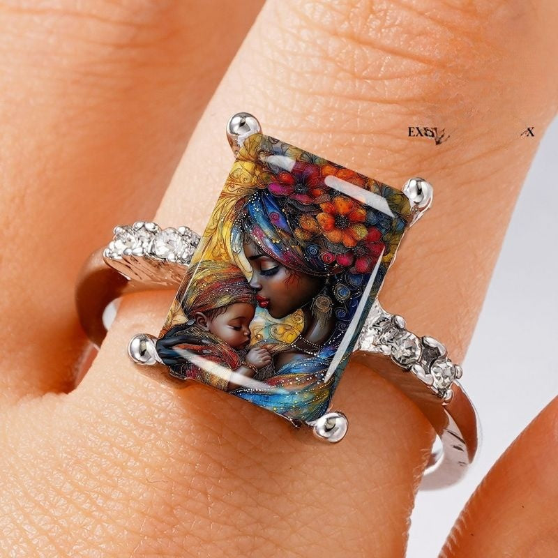 Mother & Child Portrait Ring