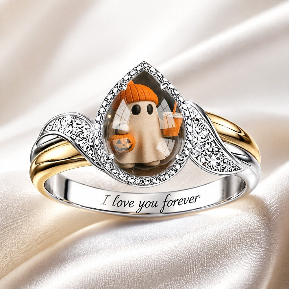 Ghost Charm Statement Ring