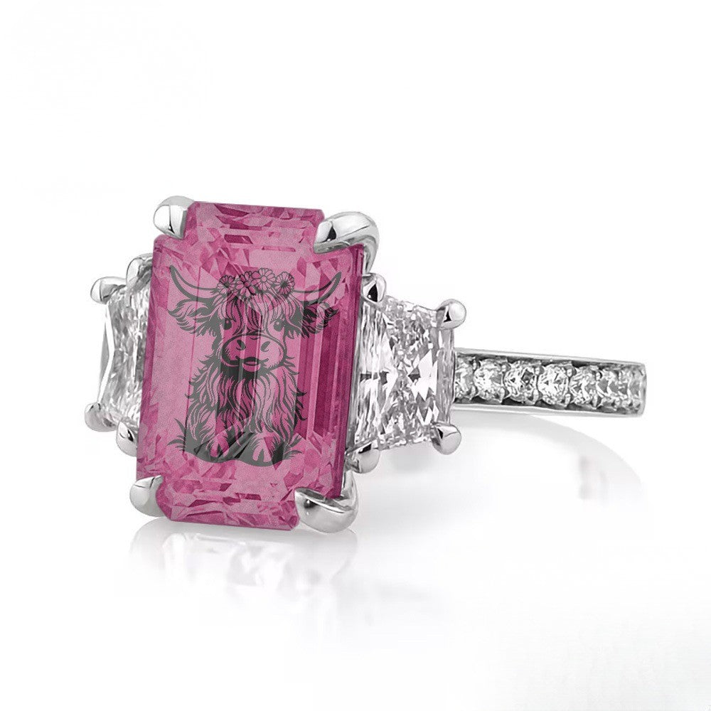 Pink Highland Cow Ring