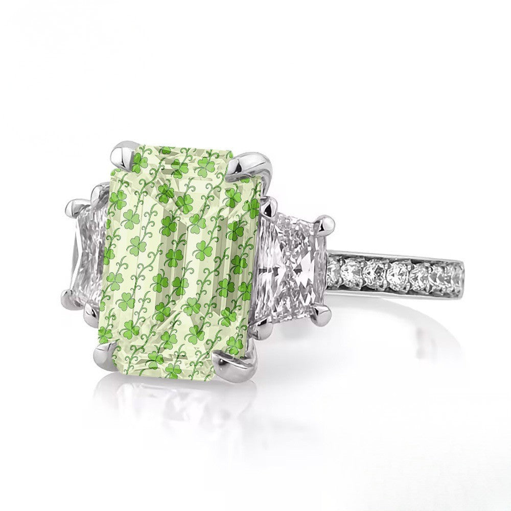 Square Clover Vine Ring