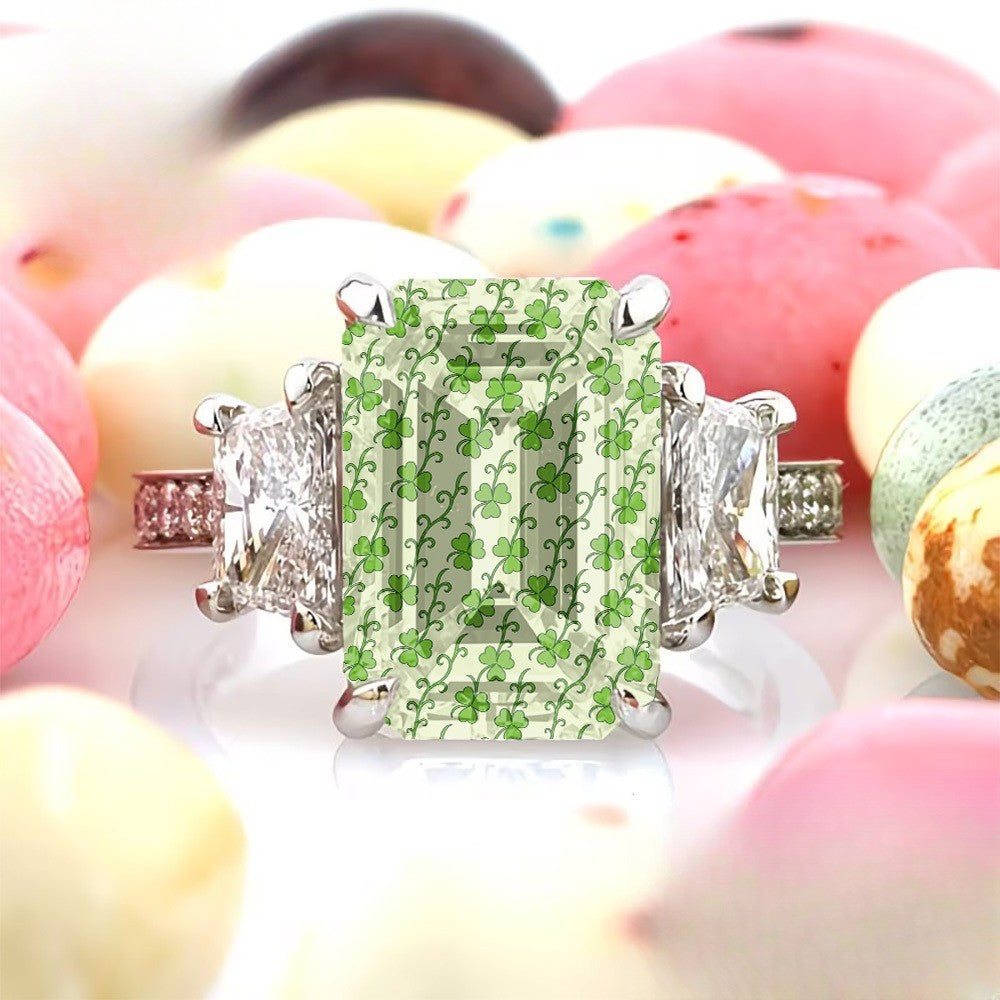 Square Clover Vine Ring