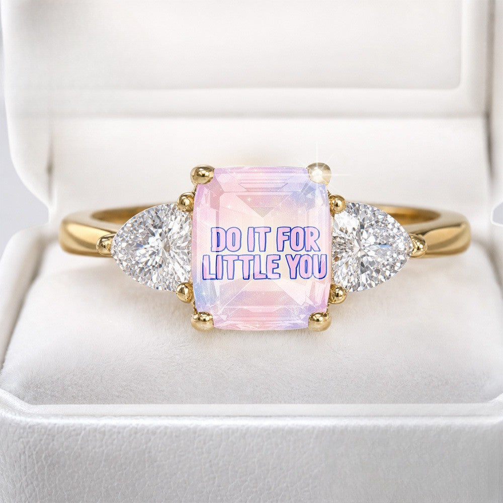 Inspirational Square Stone Ring