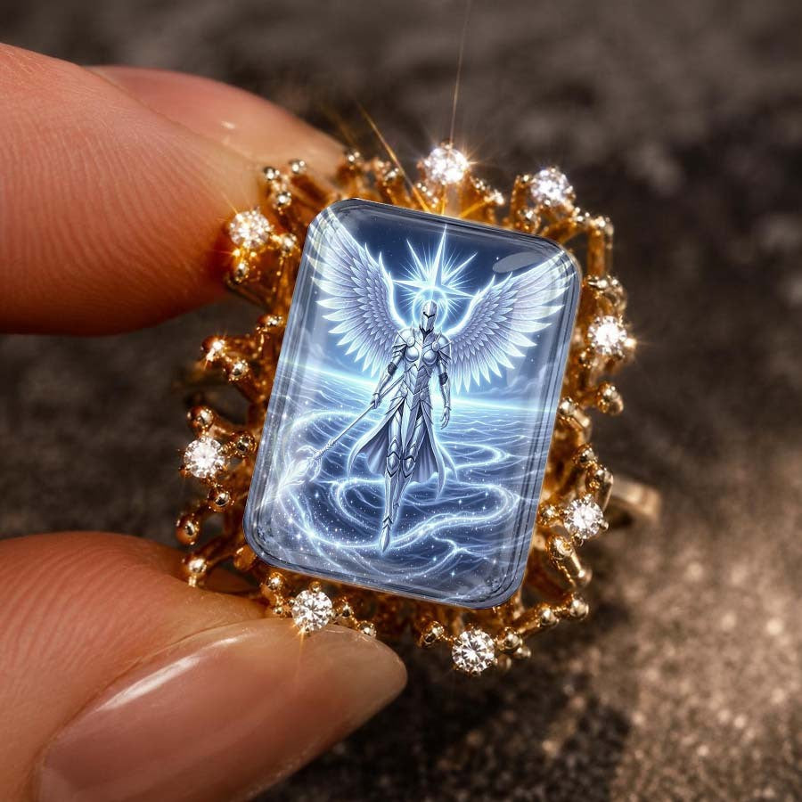Radiant Angel Glass Ring