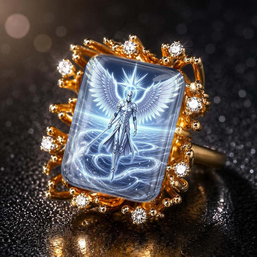 Radiant Angel Glass Ring