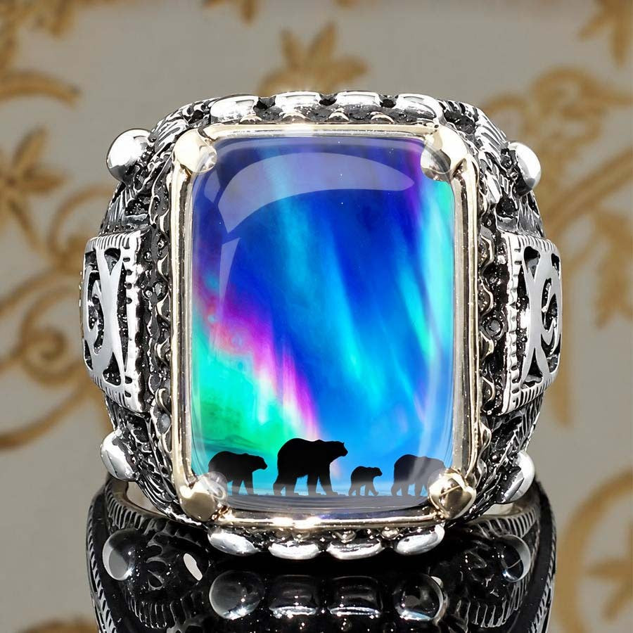 Aurora Bear Silhouette Ring