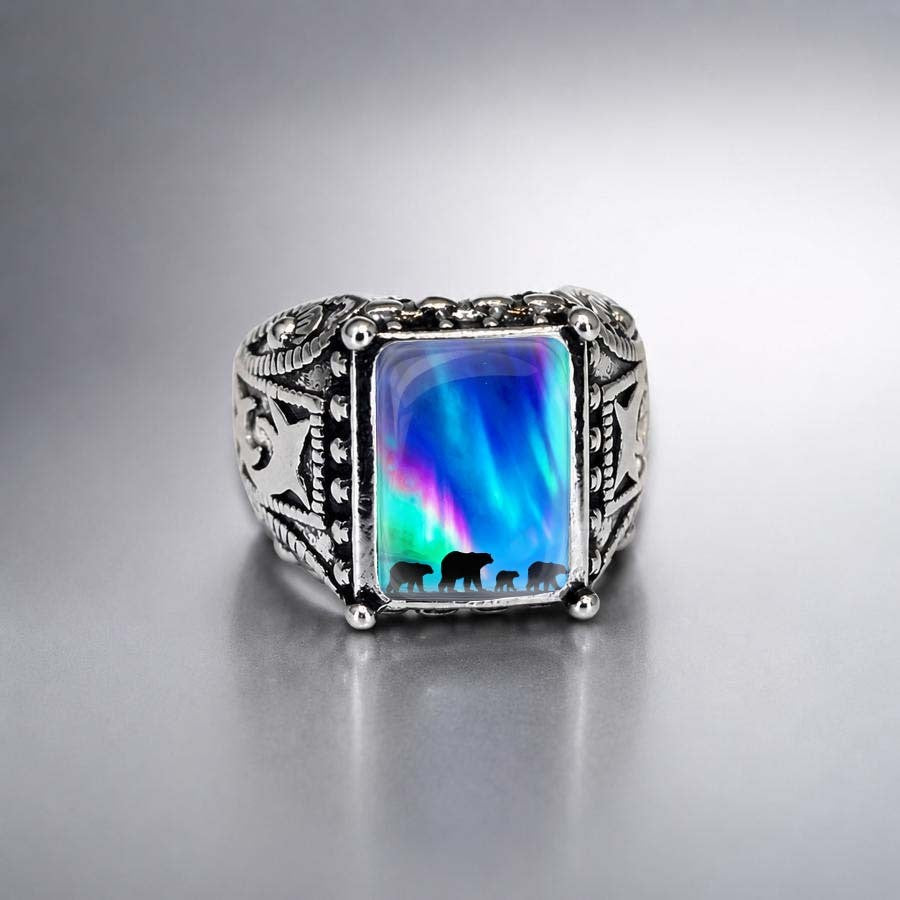Aurora Bear Silhouette Ring