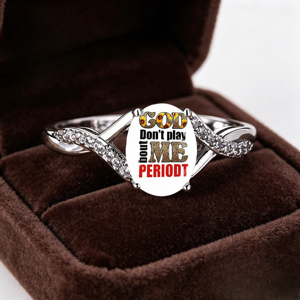 God Don't Play Statement Ring