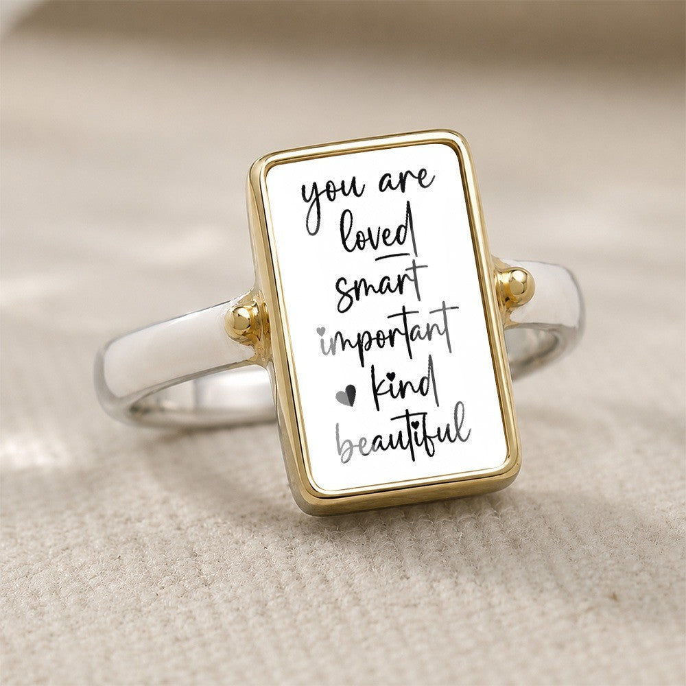 Affirmation Rectangle Ring