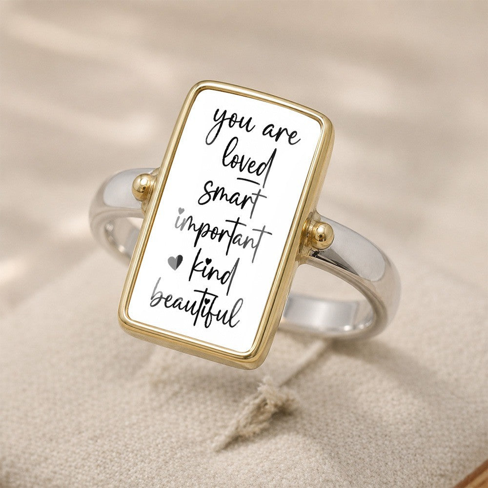 Affirmation Rectangle Ring