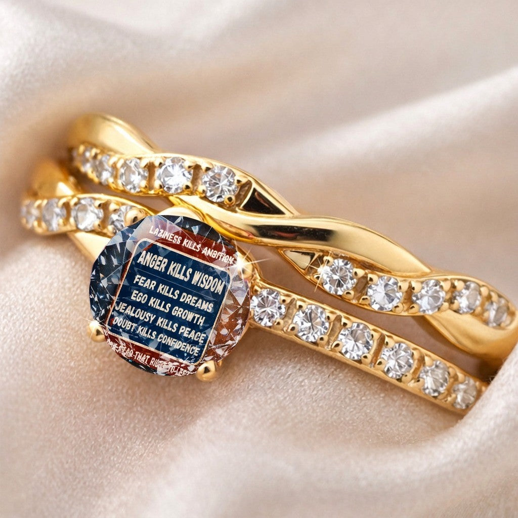 Inspirational Quote Twisted Ring
