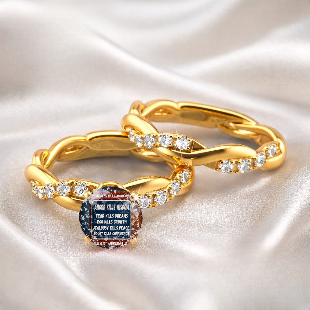 Inspirational Quote Twisted Ring
