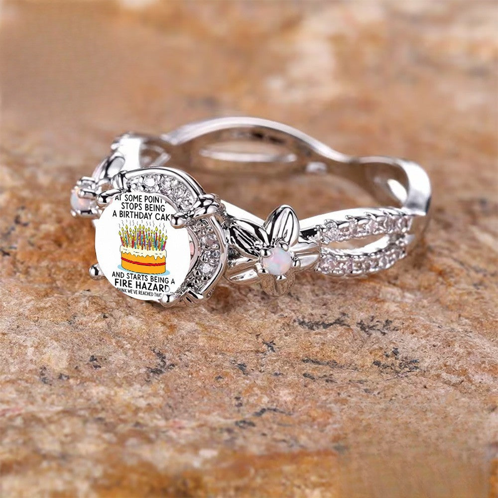 Birthday Cake Message Ring