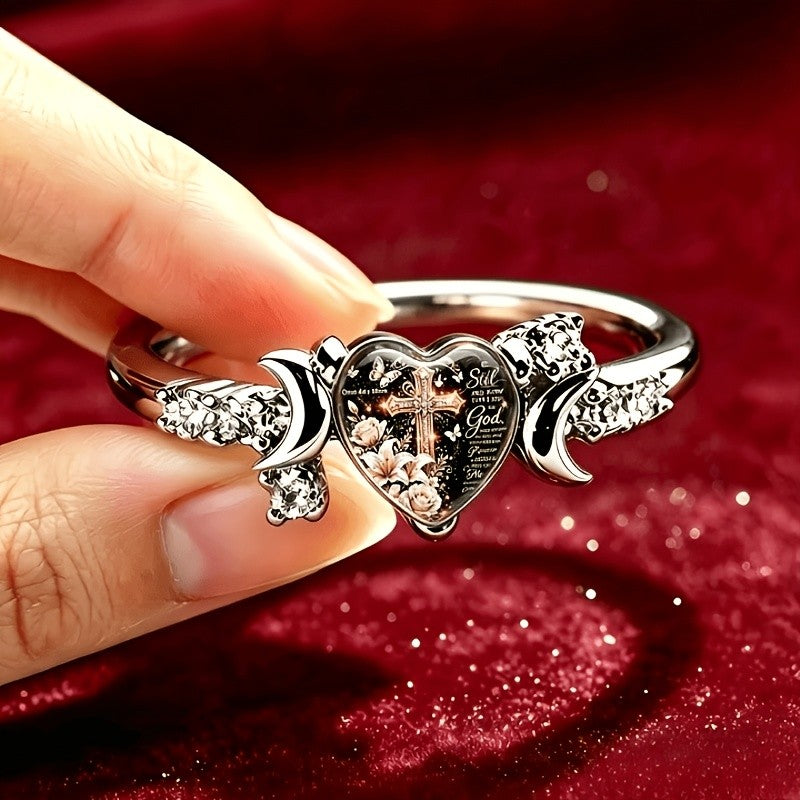 Celestial Faith Heart Ring