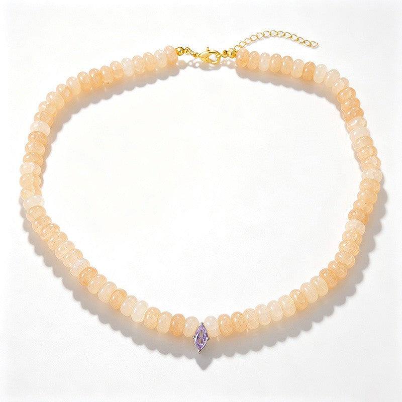 Pastel Teardrop Beaded Layered Necklace