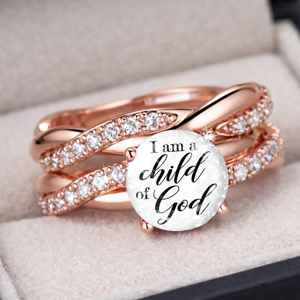 Faith Phrase Wrap Ring