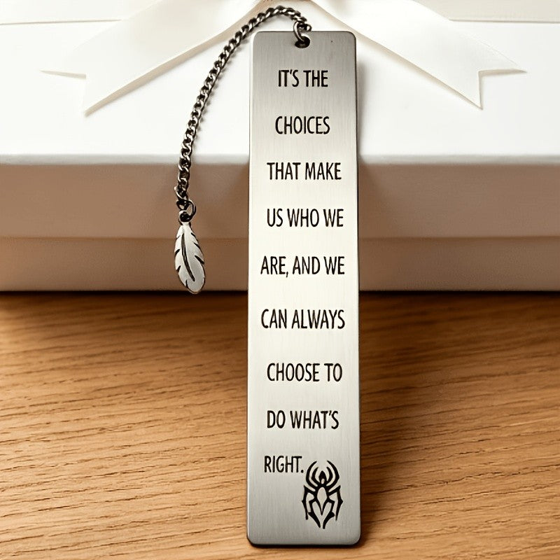 Spider Emblem Quote Bookmark