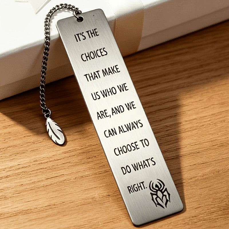 Spider Emblem Quote Bookmark