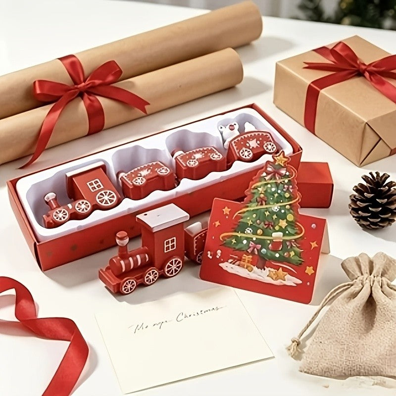 Christmas Train Ornament Set