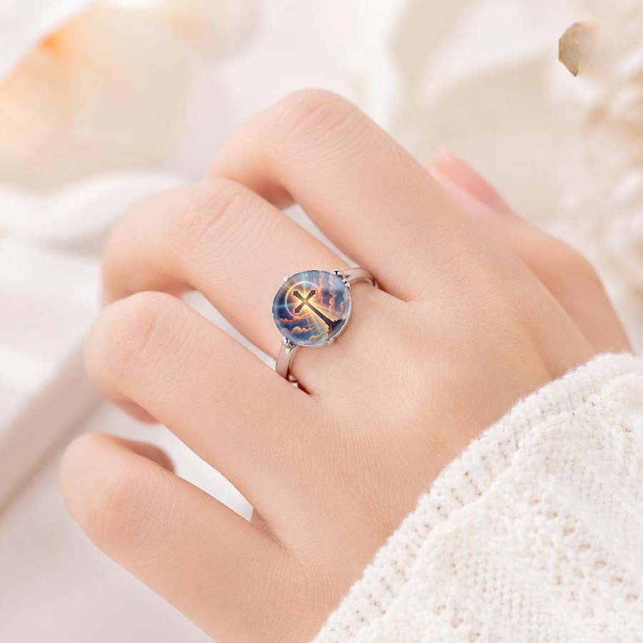 Heavenly Cross Dome Ring