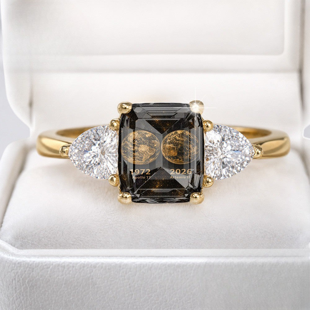 Apollo Mission Commemorative Three-Stone Ring