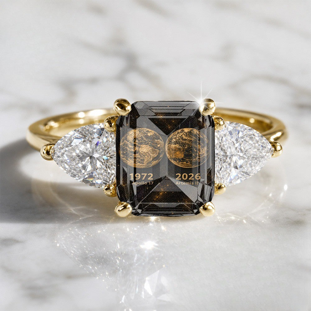 Apollo Mission Commemorative Three-Stone Ring
