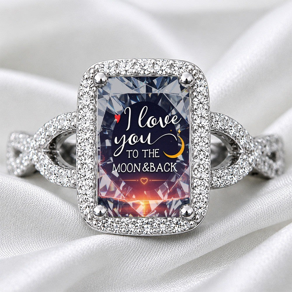 Square Moon & Back Ring
