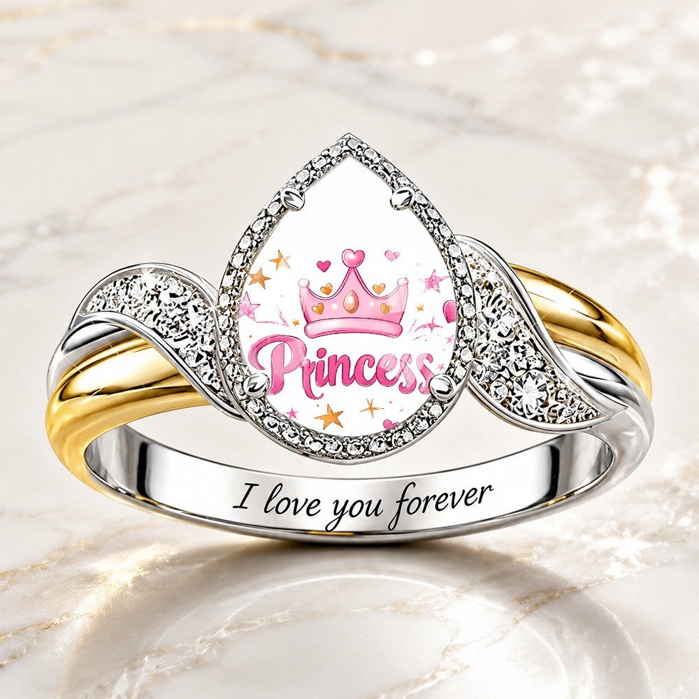 Pink Crown Princess Ring