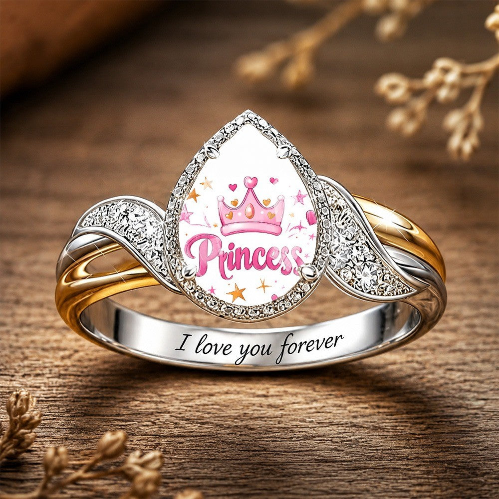 Pink Crown Princess Ring