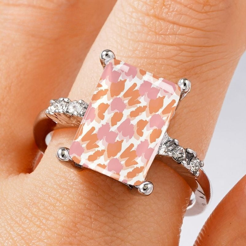 Peach & Pink Abstract Ring