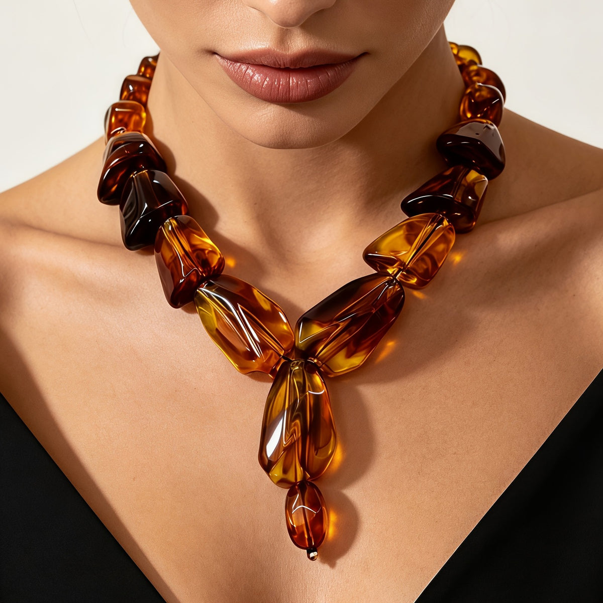 Amber Gradient Y-Necklace