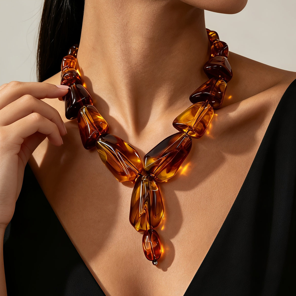 Amber Gradient Y-Necklace