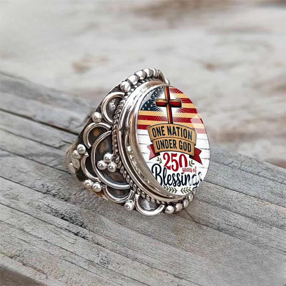 250 Years of Blessings Oval Ring
